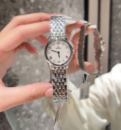 Omega De Ville 27.5mm Imported Quartz Movement White Dial Women Watch